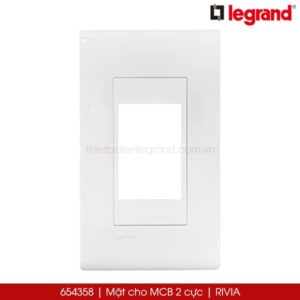 654358 Mặt cho MCB 2 cực Legrand Rivia