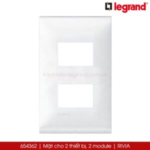 654362 Mặt 2 thiết bị 2 module Legrand Rivia