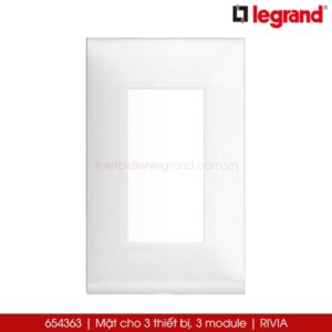 654363 Mặt 3 thiết bị 3 module Legrand Rivia