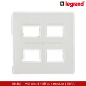 654364 Mặt 4 thiết bị 4 module Legrand Rivia