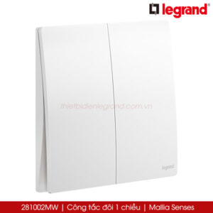 281002MW Legrand công tắc đôi 1 chiều Mallia Senses