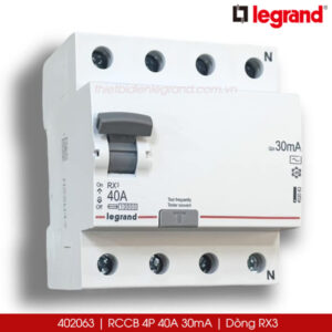 402063 RCCB 4P 40A 30mA Legrand RX3