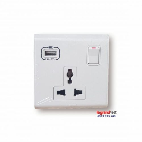 Ổ cắm đa năng có công tắc kèm USB sạc điện thoại – mallia