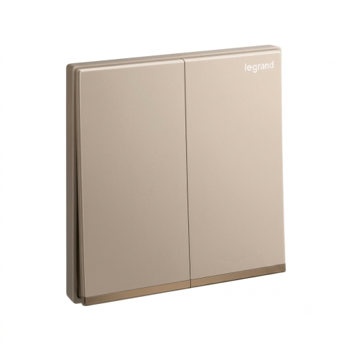 Công tắc đôi 1 chiều màu Rose Gold Galion