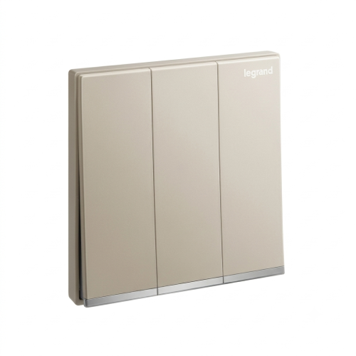 Công tắc ba 1 chiều màu Champage Galion