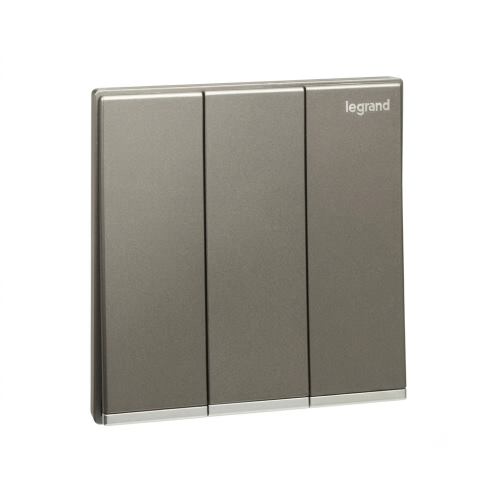 Công tắc ba 2 chiều màu Dark Silver Galion