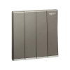 Công tắc bốn 1 chiều Galion màu Dark Silver
