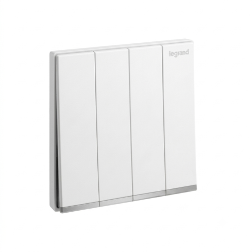Công tắc bốn 1 chiều Galion màu trắng