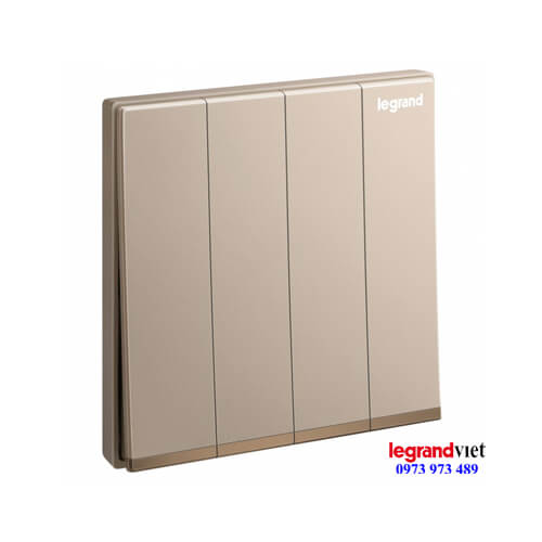 Công tắc bốn 1 chiều Galion màu Rose Gold
